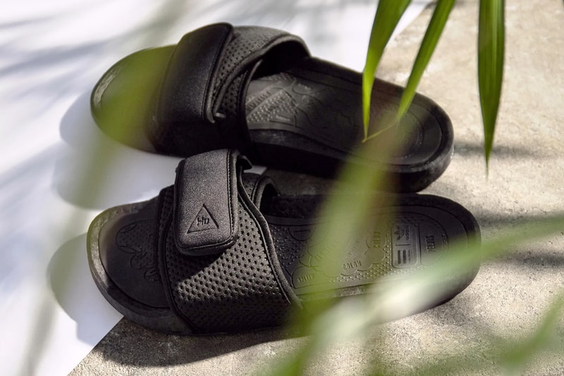 pharrell williams adidas originals boost slides sandals orange black pink release date