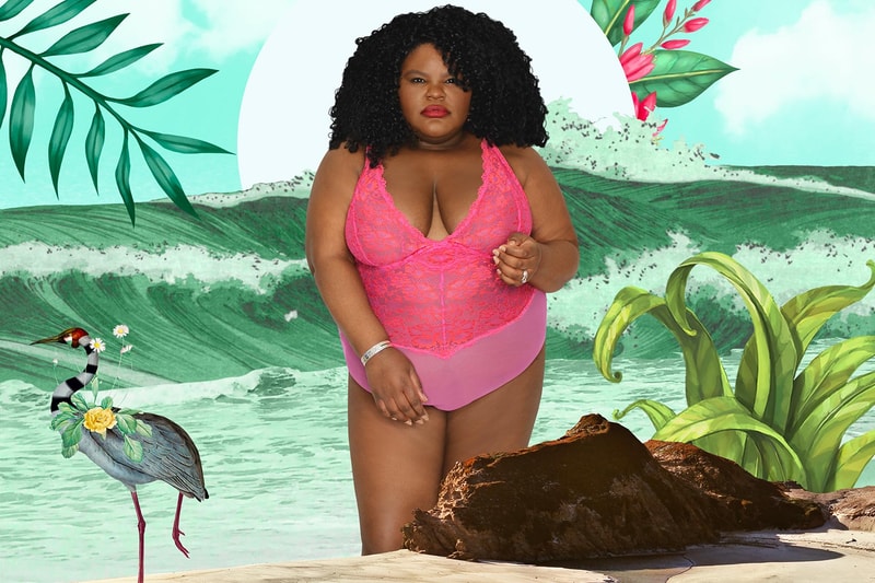 rihanna savage x fenty july summer collection lingerie bra pink sunglasses shades