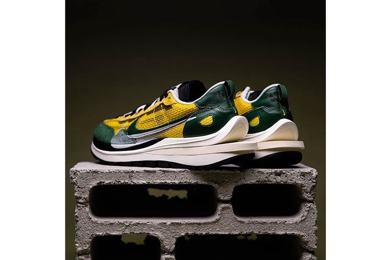 sacai x Nike VaporWaffle Tour Yellow Sneaker Collaboration