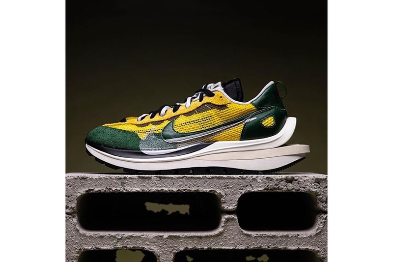 sacai x Nike VaporWaffle Tour Yellow Sneaker Collaboration