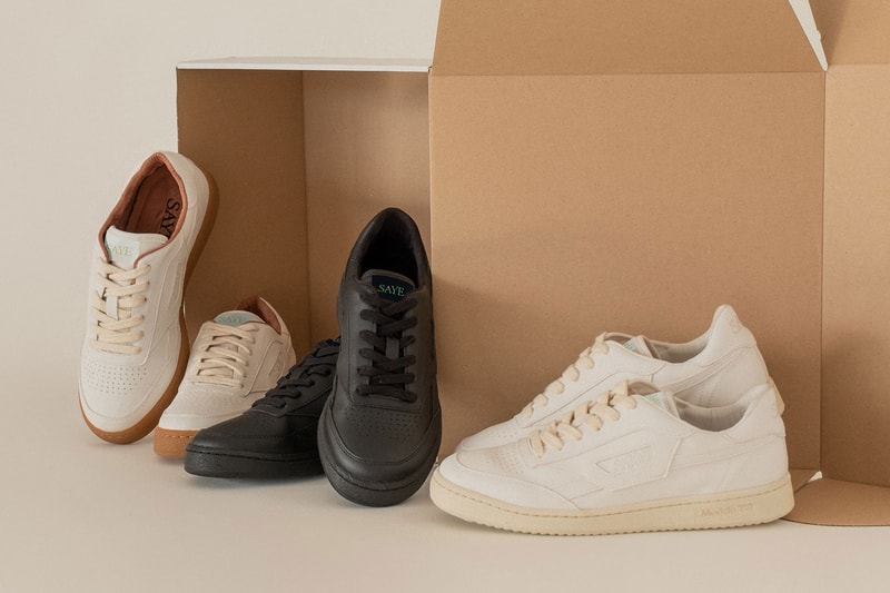 saye not just vegan sneakers sustainable eco-friendly ethical release price