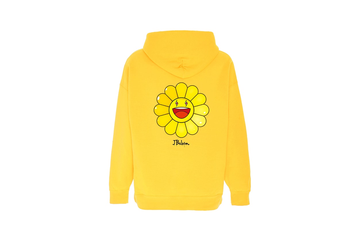 takashi murakami j balvin collaboration hoodies t shirts yellow black