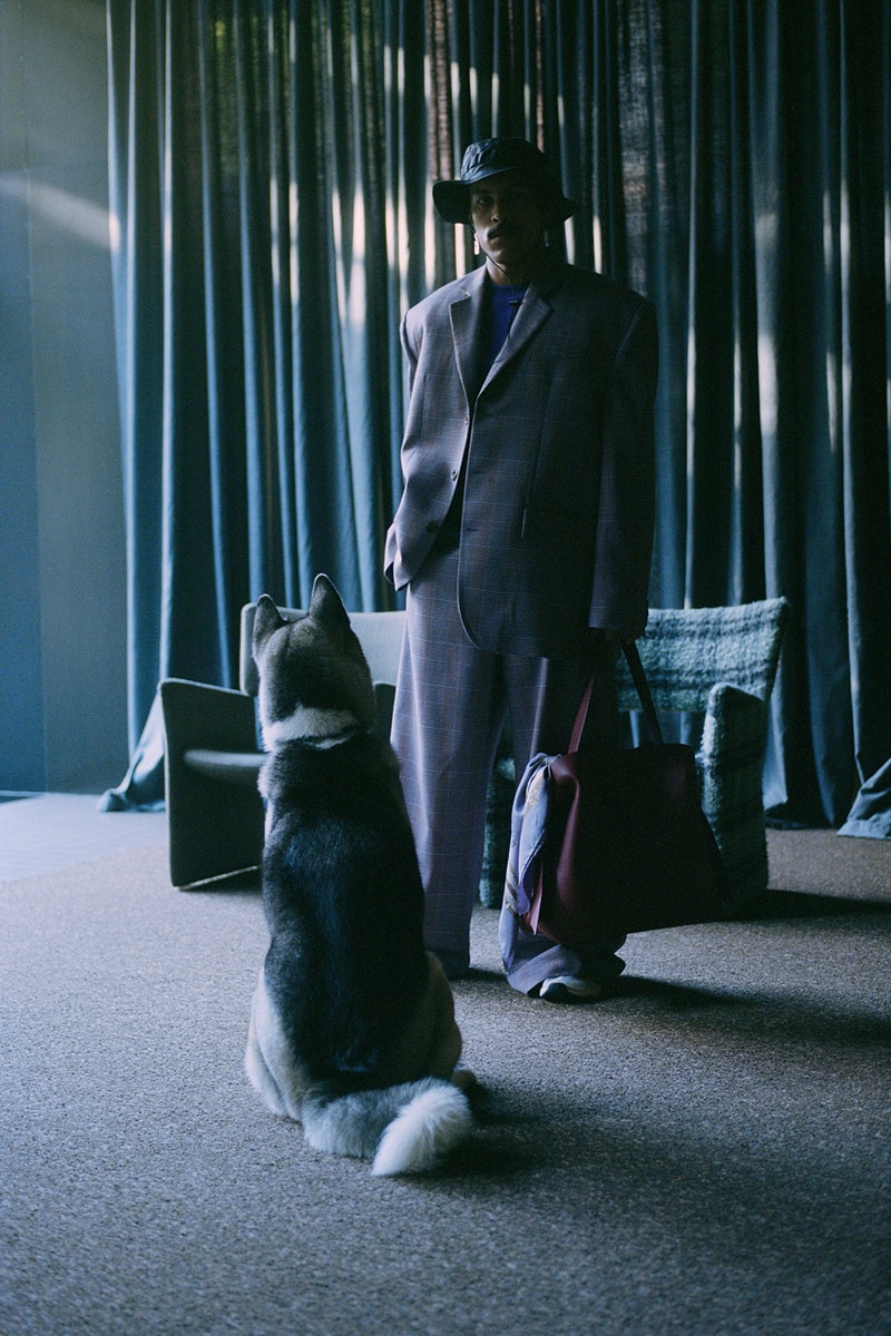 acne studios fall winter campaign dogs pets employees shirts flannels hoodies blazers coats jonny johansson 