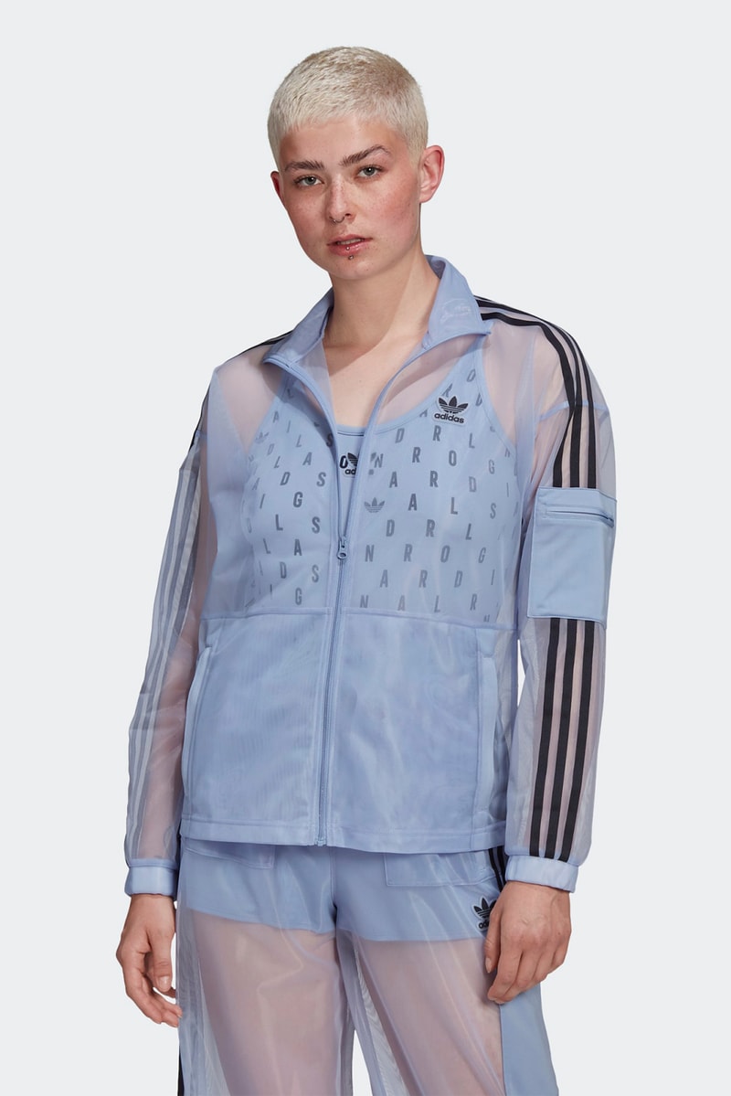 adidas mesh track jacket pants set purple blue black lavender apparel 
