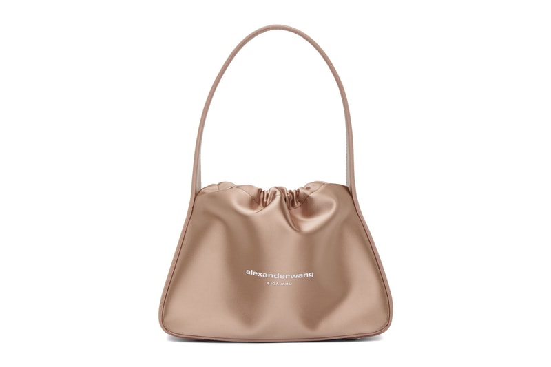 alexander wang pink satin small ryan top handle mini scrunchie designer bags 