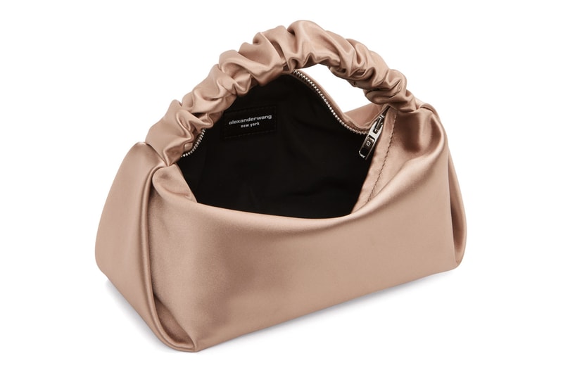 alexander wang pink satin small ryan top handle mini scrunchie designer bags 