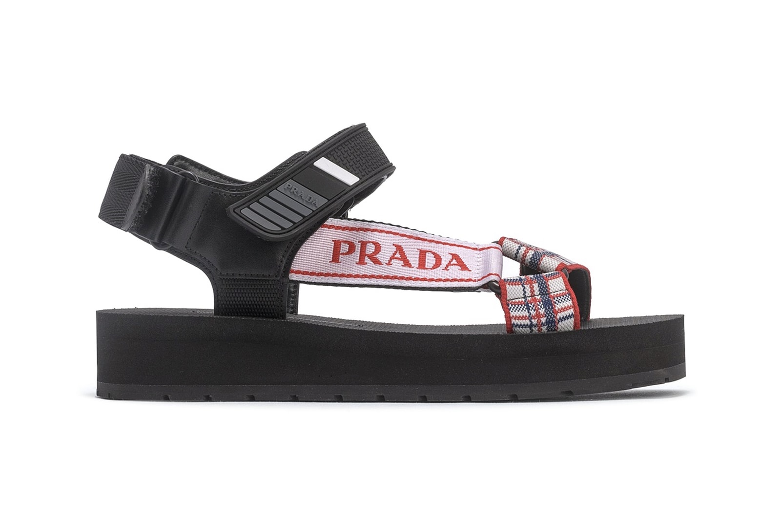 affordable designer sandals velcro cecilie bahnsen suicoke maria beaded strap prada nomad logo print rubber leather trimmed checked canvas