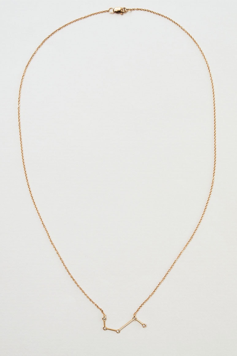 Blue Billie Star Sign Zodiac Constellation Necklaces Gold White Gold Diamond Luxury