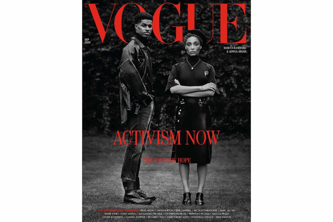 British Vogue 'Activism Now' September Cover Marcus Rashford Adwoa Aboah Edward enninful 