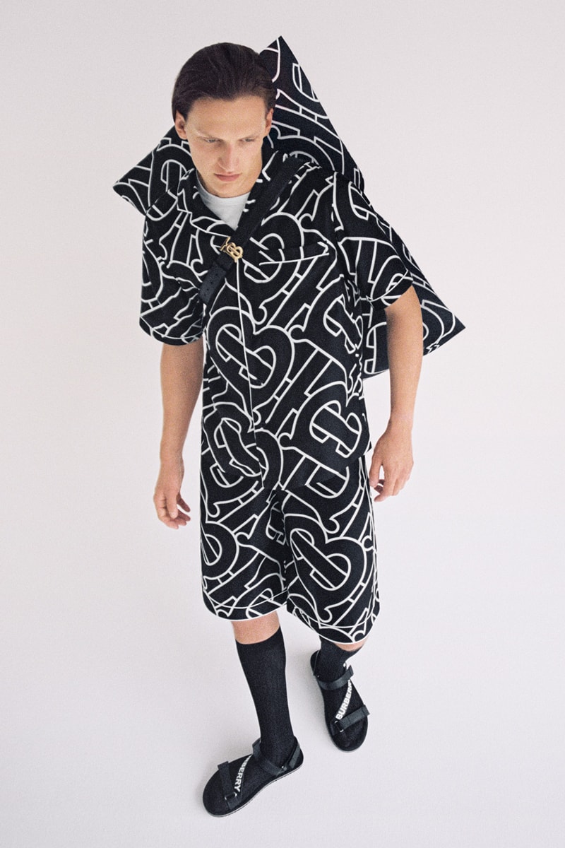 burberry b series silk pajamas pillows monogram logo sleep release instagram wechat