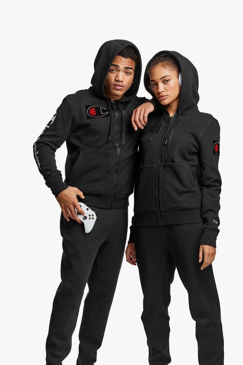 champion athletics gamer collection esports players hoodies sweatpants black gray fleece