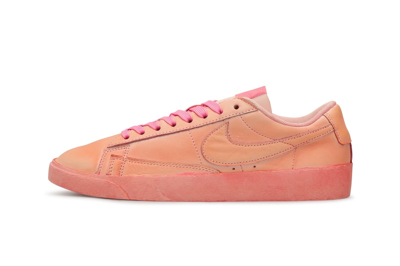 comme des garcons cdg girl nike collaboration blazer low womens sneakers pink colorway sneakerhead footwear shoes