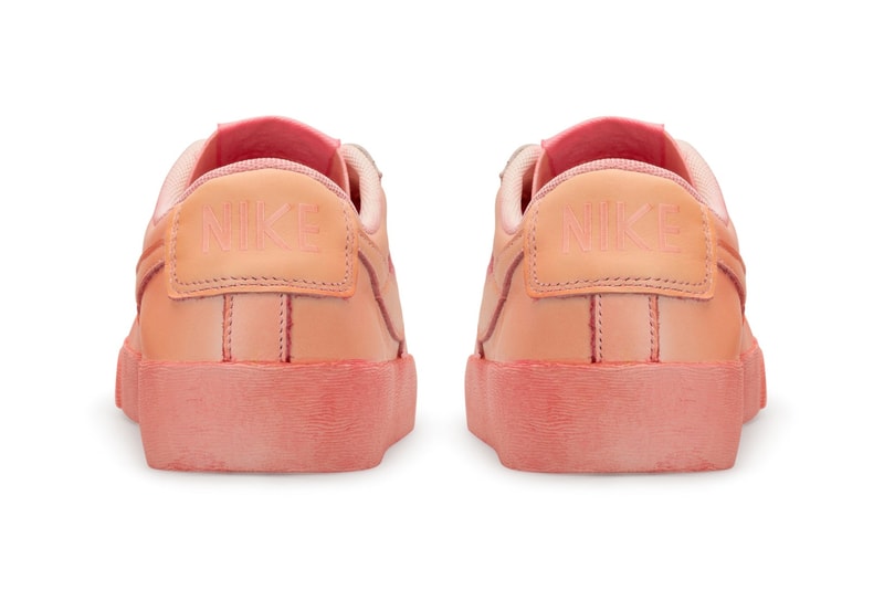 comme des garcons cdg girl nike collaboration blazer low womens sneakers pink colorway sneakerhead footwear shoes