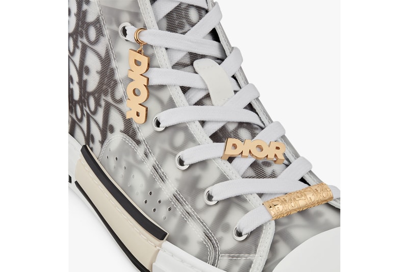 dior men b23 customization service personalized charms silver gold matte black sneakers 