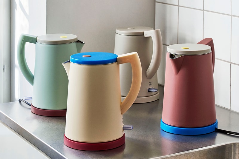HAY Electric Kettle George Sowden Kitchen Appliances Denmark Danish Design Home Scandinavian Pastel Yellow Green Pink Blue Grey Gray