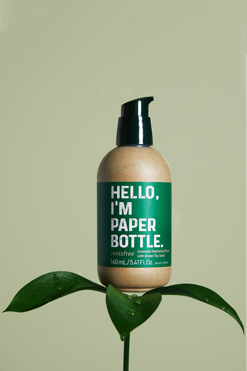 innisfree launches green tea serum new paper edition bottle