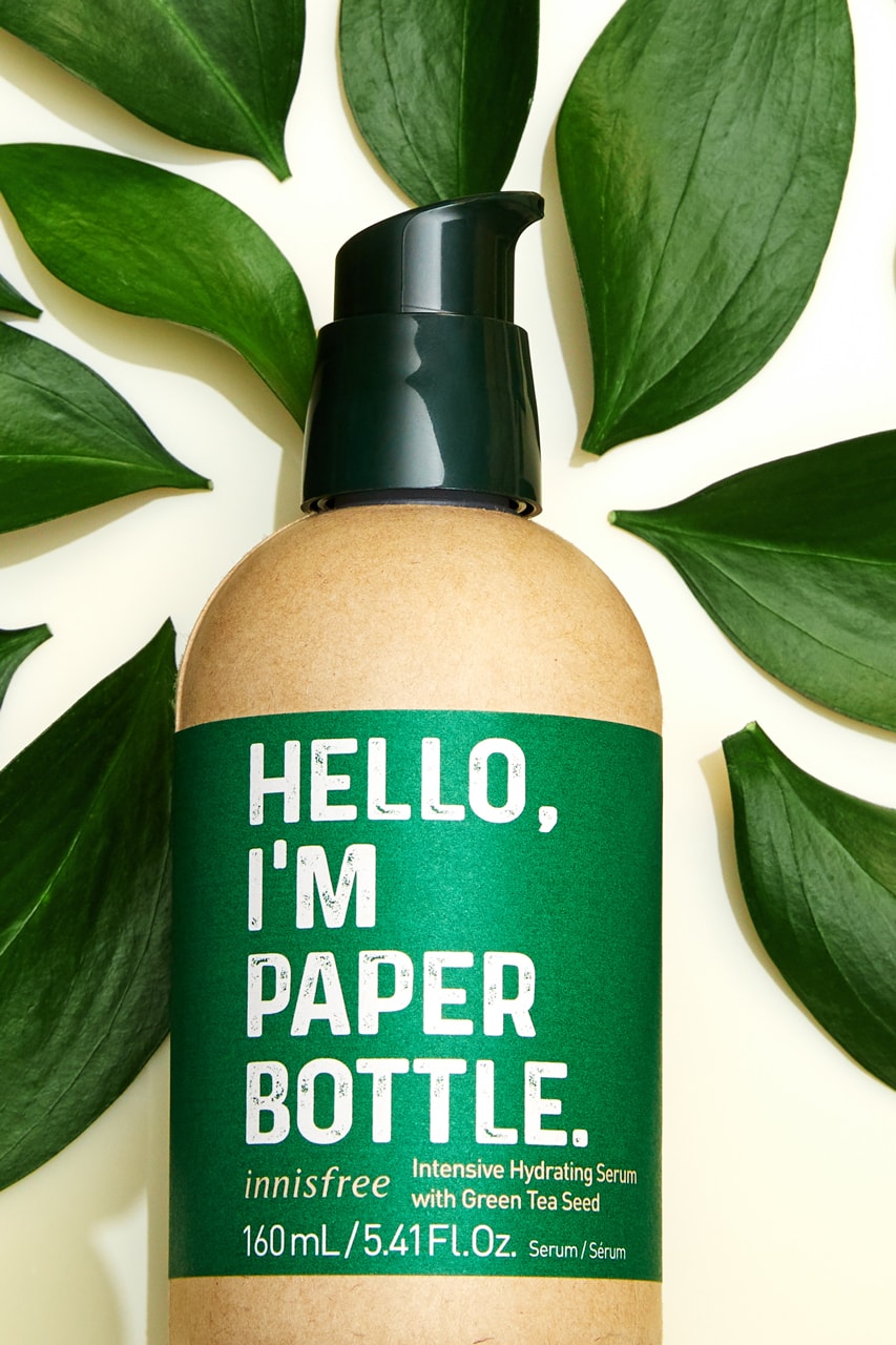 innisfree launches green tea serum new paper edition bottle