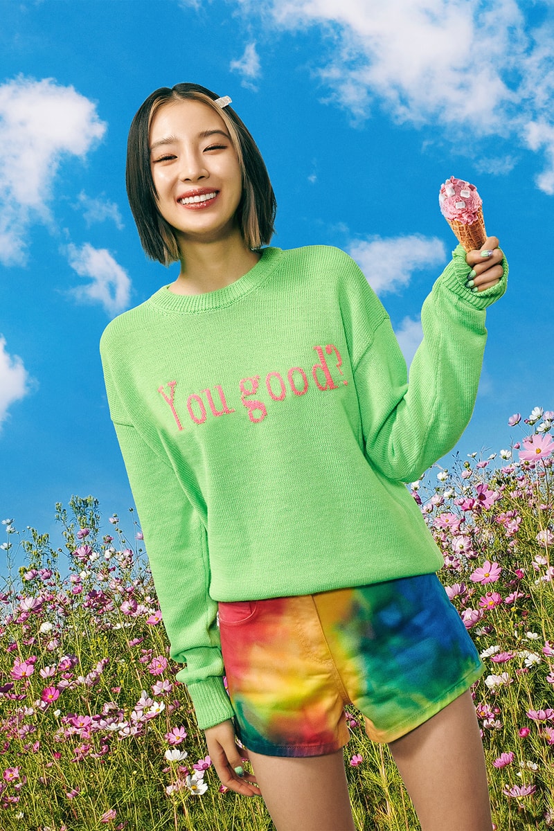 irene kim ireneisgood label spring summer 2021 collection denim jackets hoodies outerwear knitwear pastel tie dye