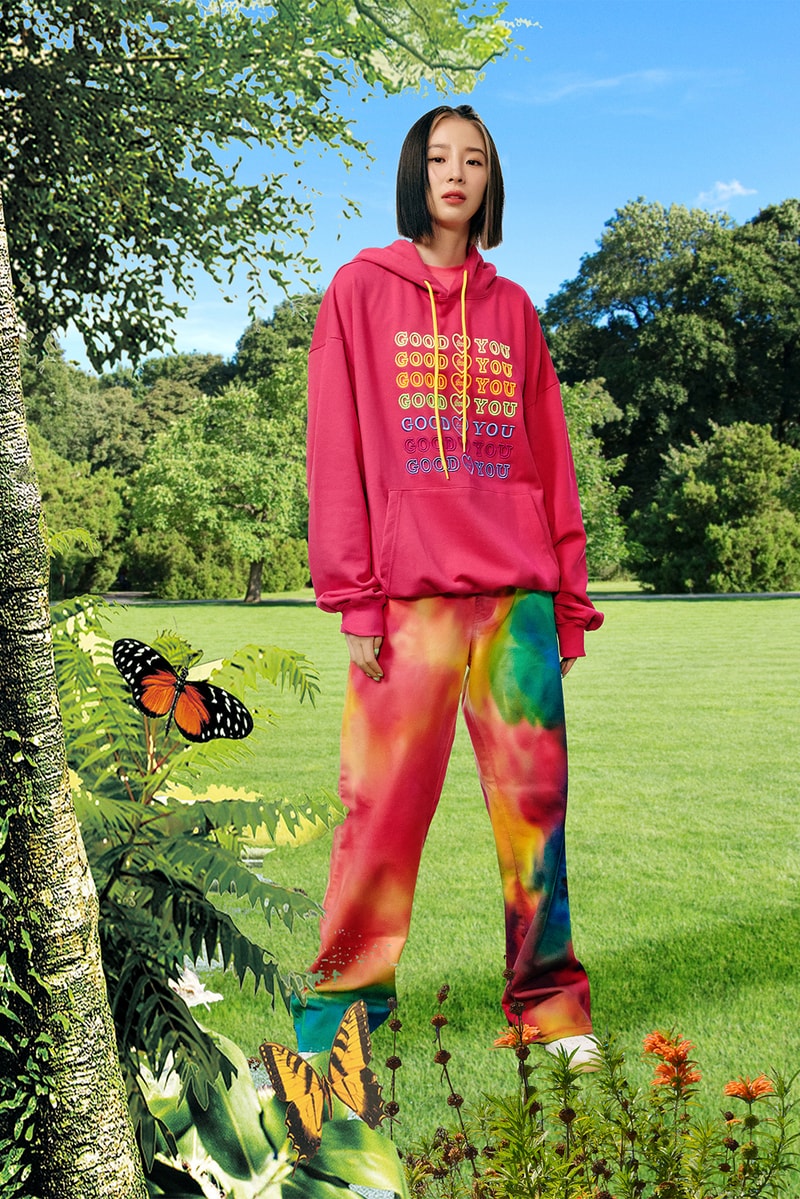 irene kim ireneisgood label spring summer 2021 collection denim jackets hoodies outerwear knitwear pastel tie dye