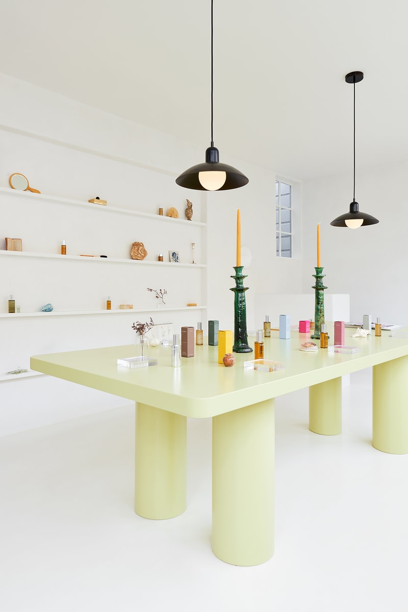 Monastery Organic Skincare Spa Facial San Francisco Beauty Athena Hewett Interior Design Shin Okuda Waka Waka Table Flowers Light Fixtures Furniture