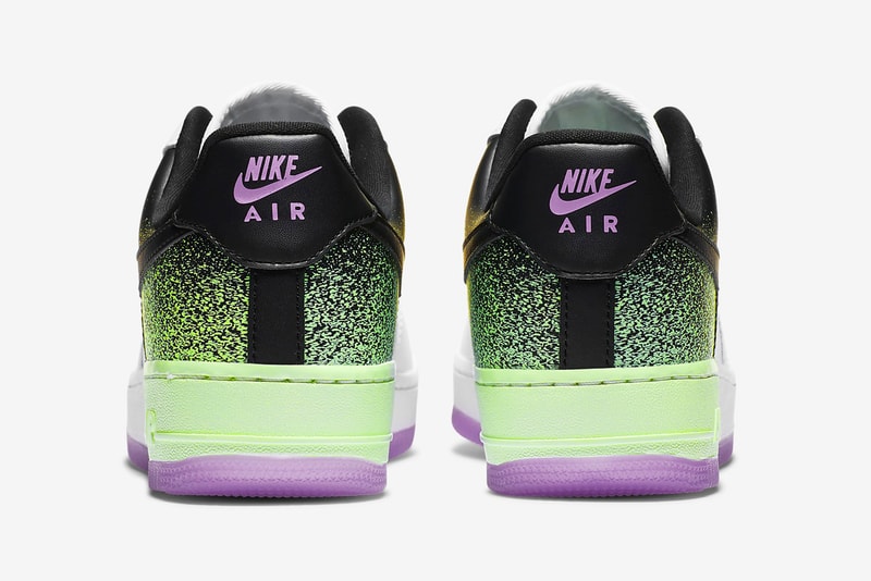 nike air force 1 07 womens sneakers neon green purple white colorway shoes footwear sneakerhead
