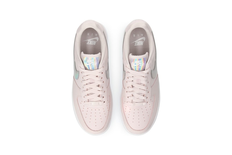nike air force 1 07 womens sneakers pastel pink silver metallic colorway barely rose sneakerhead footwear shoes