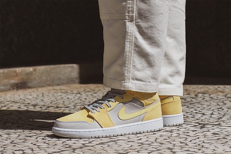 nike air jordan 1 mid se sneakers pastel blue yellow footwear shoes sneakerhead