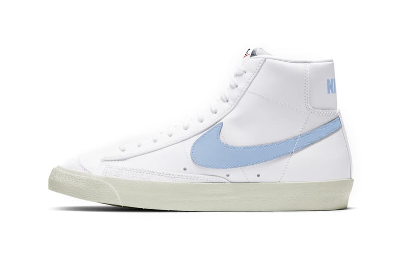 Nike Adds a Pastel Blue Swoosh to Its Blazer Mid '77 Vintage Sneaker