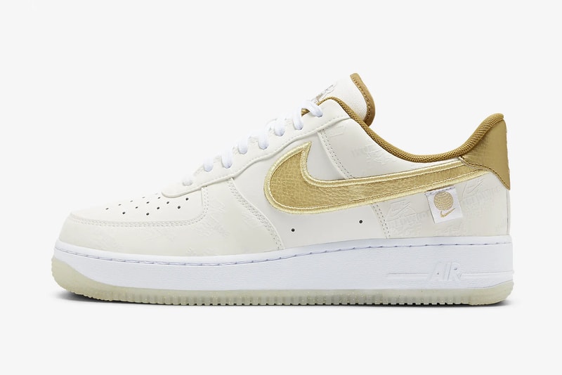 nike japan gold white air force 1 07 lv8 worldwide international leather platinum white