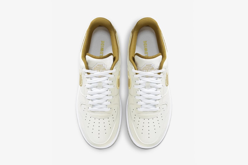 nike japan gold white air force 1 07 lv8 worldwide international leather platinum white