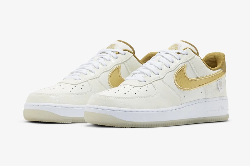 nike japan gold white air force 1 07 lv8 worldwide international leather platinum white