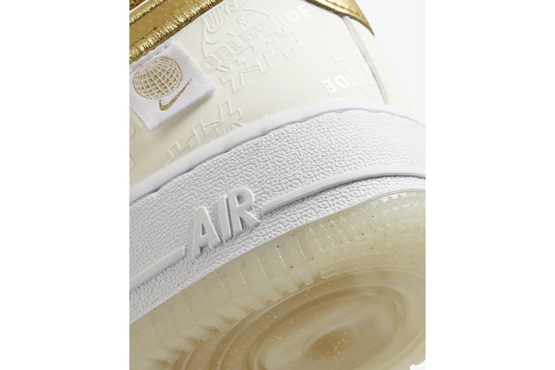 nike japan gold white air force 1 07 lv8 worldwide international leather platinum white