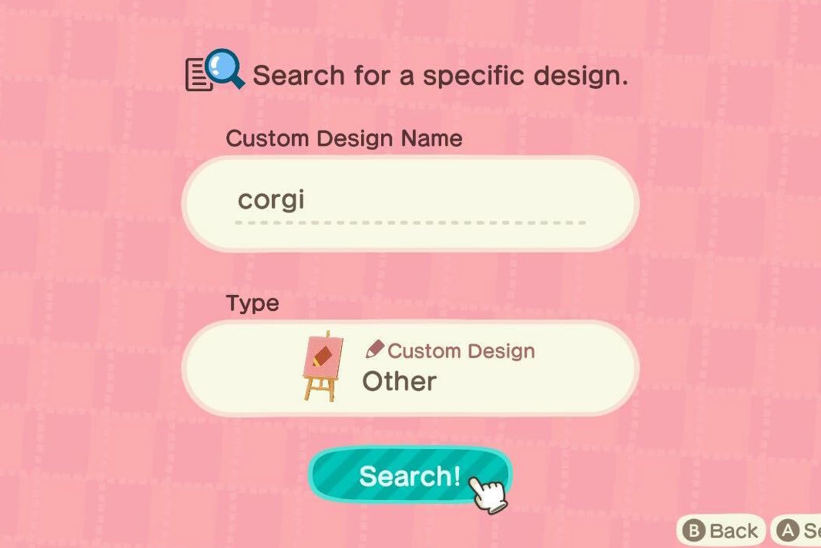 nintendo animal crossing update search custom designs