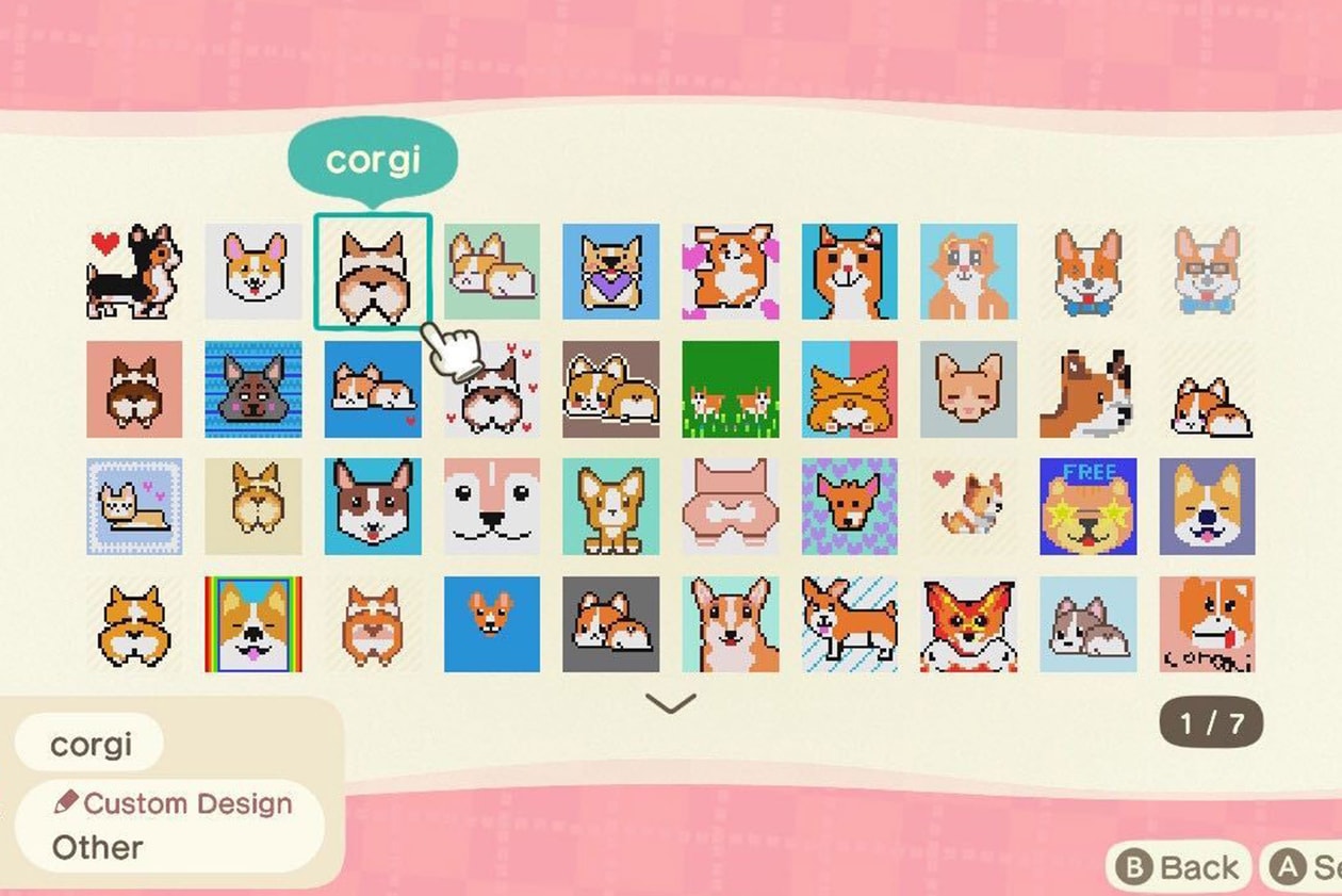 nintendo animal crossing update search custom designs corgi dog puppy