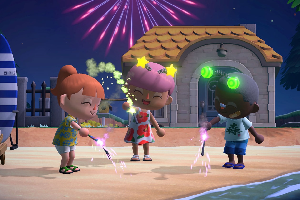 nintendo animal crossing update fireworks sunday night acnh