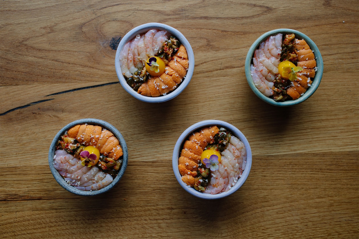 nyc new york best korean restaurants oiji rice bowl uni egg shrimp prawn food