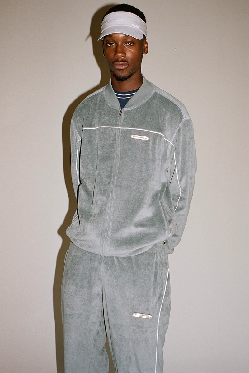 palace skateboards fall winter 2020 lookbook lucien clarke teddy fleece velour tracksuit 