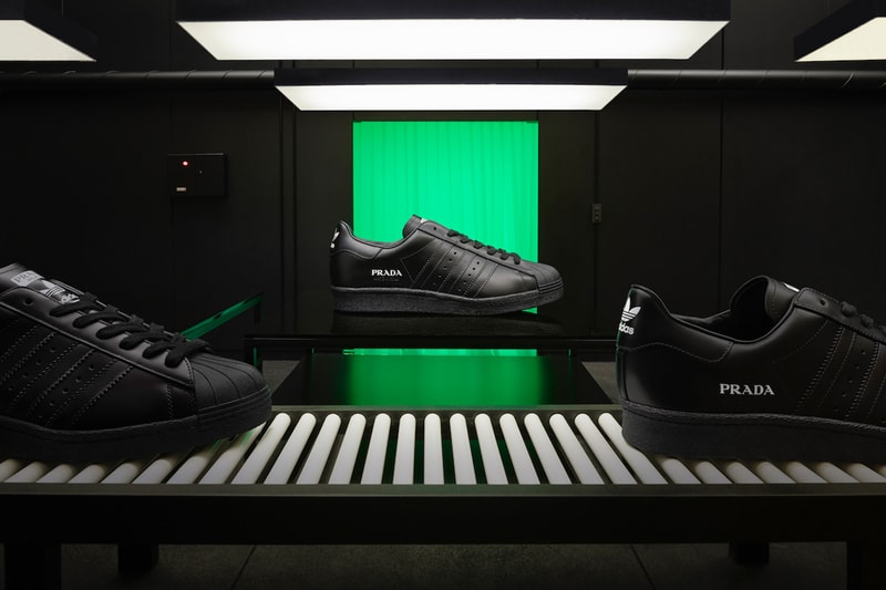 prada adidas originals superstar release info launch date black white silver official look
