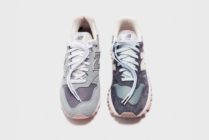 kith new balance ronnie fieg rc 1300cl capsule collaboration pastel pink grey steel blue suede sneakers release info