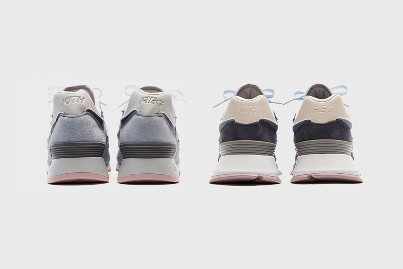 kith new balance ronnie fieg rc 1300cl capsule collaboration pastel pink grey steel blue suede sneakers release info