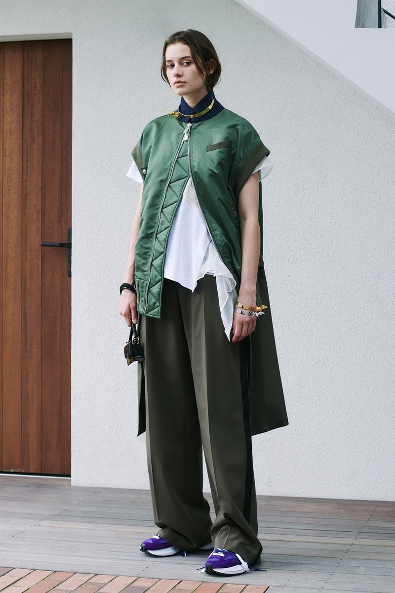 sacai Resort 2021 Collection Nike VaporWaffle Sneaker Collaboration Lookbook Tan
