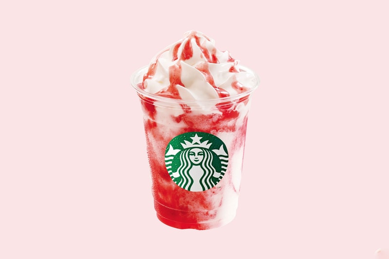 Starbucks Japan Milk Strawberry Frappuccino Drink