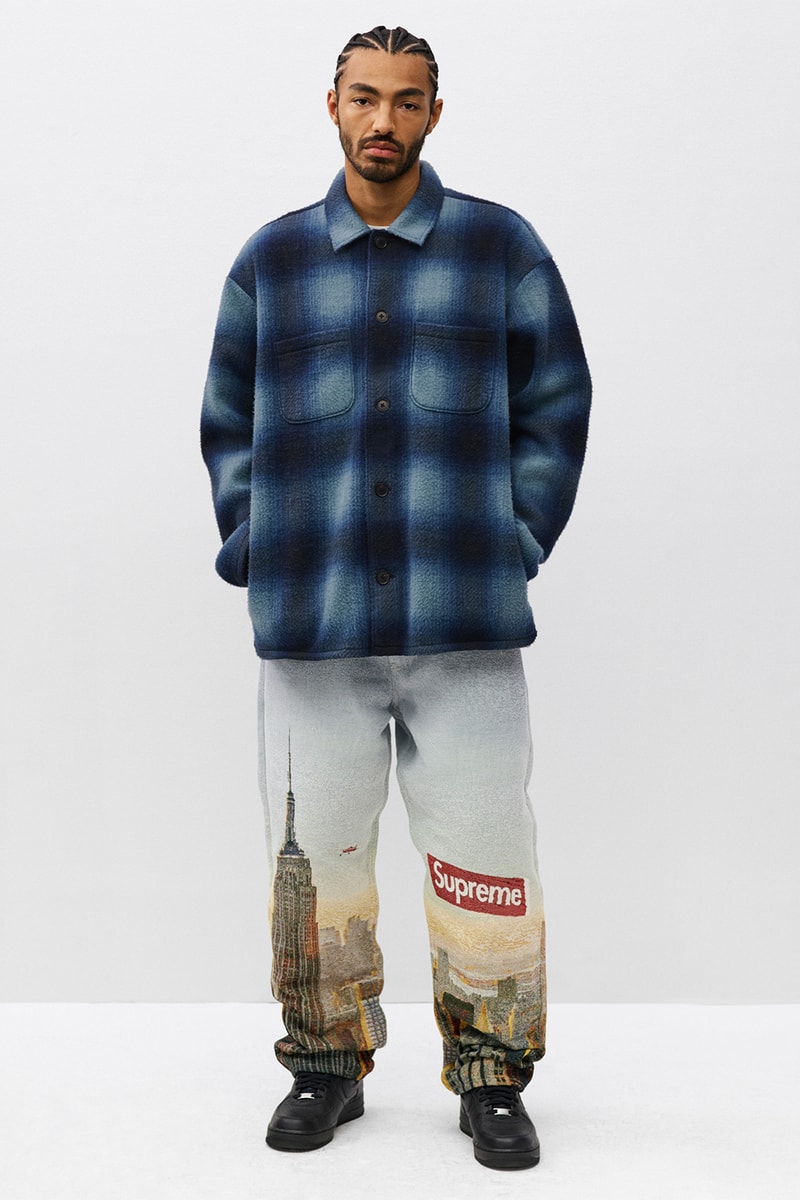 supreme fall winter collection the smurfs outerwear jackets pants pink black denim