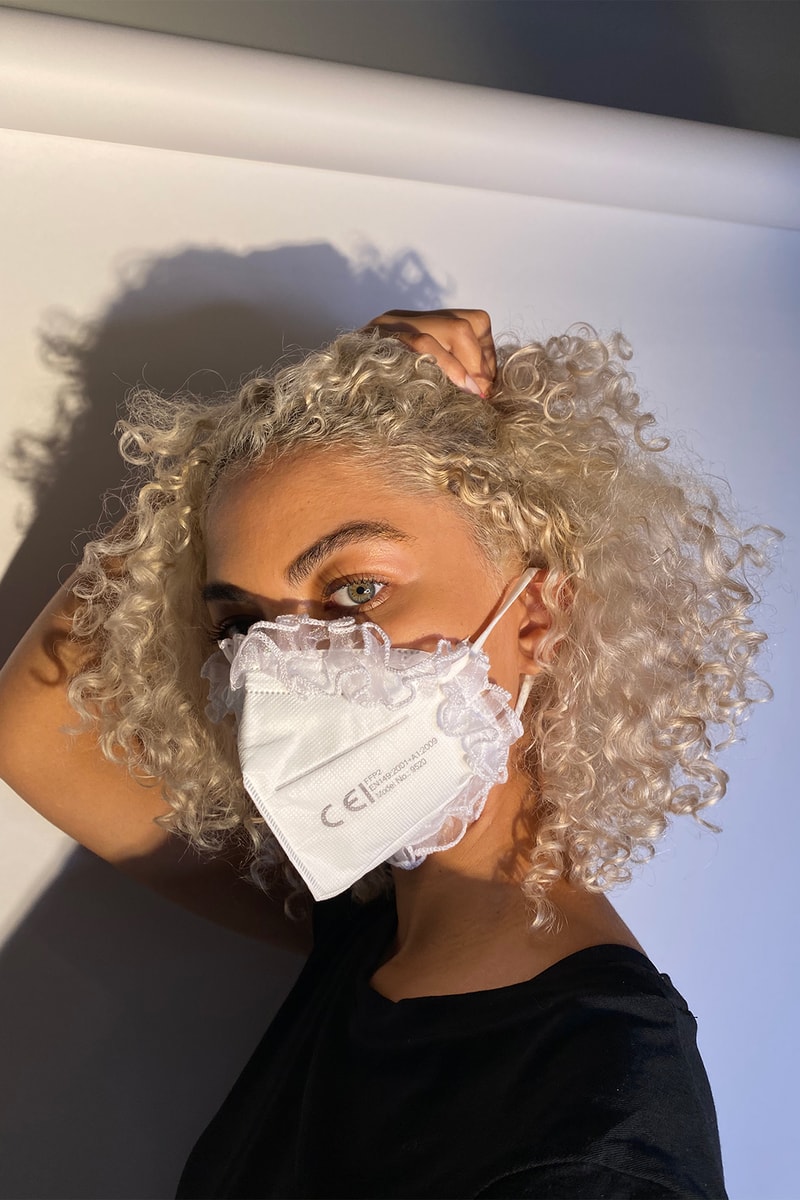 tia adeola ce certifitied ruffle face mask white 