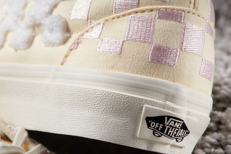 vans chenille pack era old skool cap sneakers off white cream footwear shoes pink