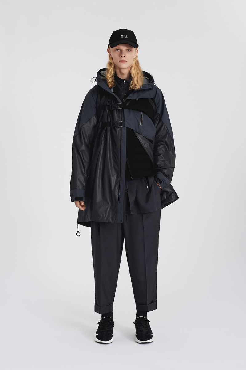 Y-3 Fall/Winter 2020 Collection Chapter 1 Drop Jacket Scarf Printed Beret adidas Yohji Yamamoto