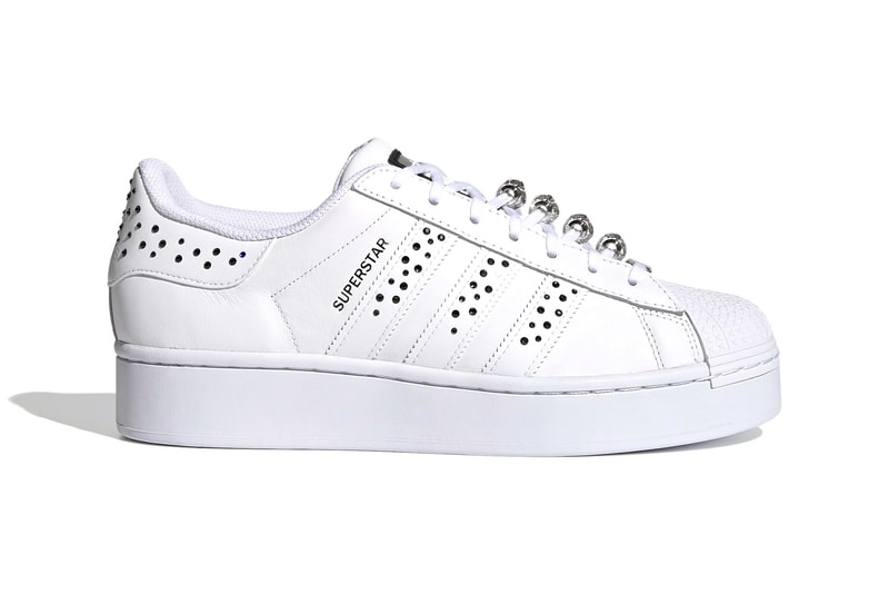 adidas originals swarovski superstar bold shoes womens sneakers white black crystals sneakerhead footwear