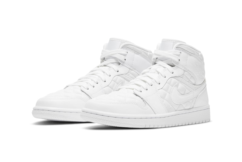 nike air jordan 1 aj1 mid quilted white womens sneakers release price info 