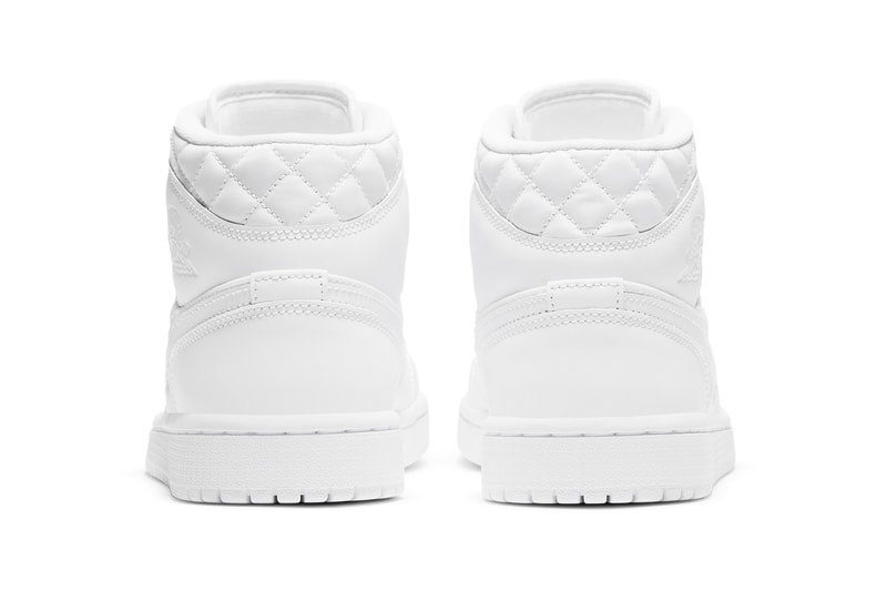 nike air jordan 1 aj1 mid quilted white womens sneakers release price info 