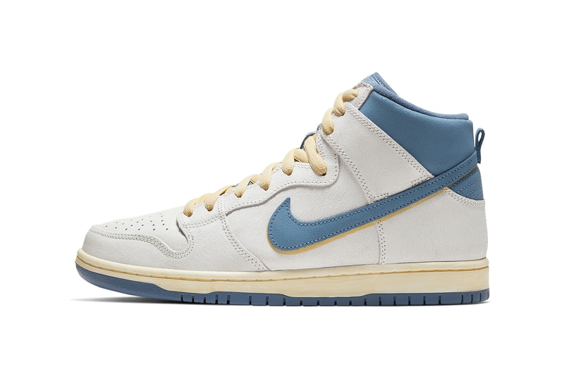 nike sb dunk high atlas lost at sea retro vintage collaboration light blue white sneaker release